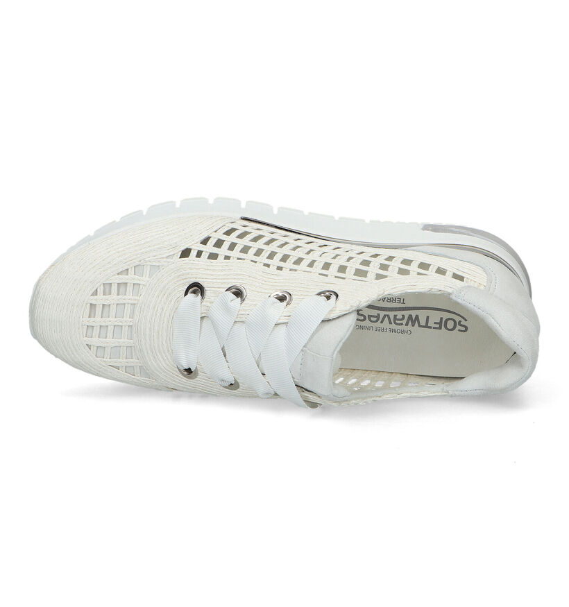 Softwaves Chaussures à lacets en Blanc pour femmes (325074) - pour semelles orthopédiques