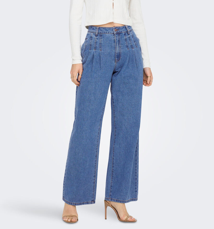 JDY Nora Wide leg jeans en Bleu pour femmes (330936)