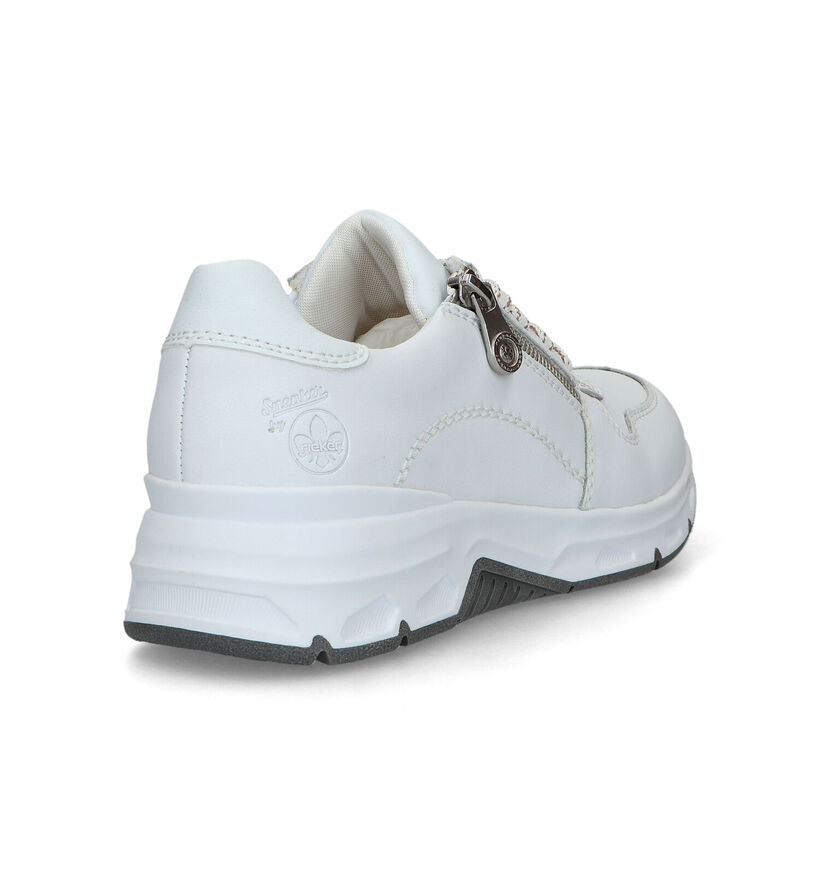 Rieker Witte Sneakers voor dames (320225) - geschikt voor steunzolen