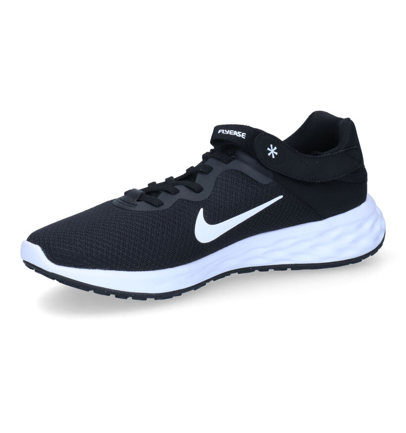 Nike Revolution 6 Flyease Zwarte Sneakers in stof (302743)