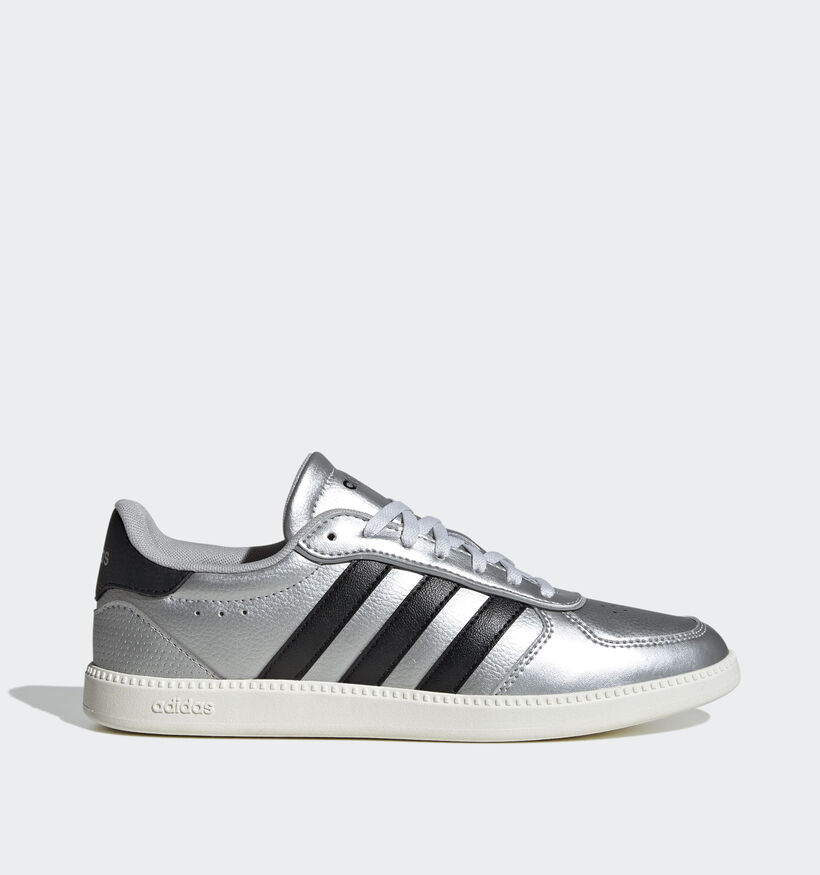 adidas Breaknet Sleek Baskets en Argent/Noir pour femmes (359434) - pour semelles orthopédiques