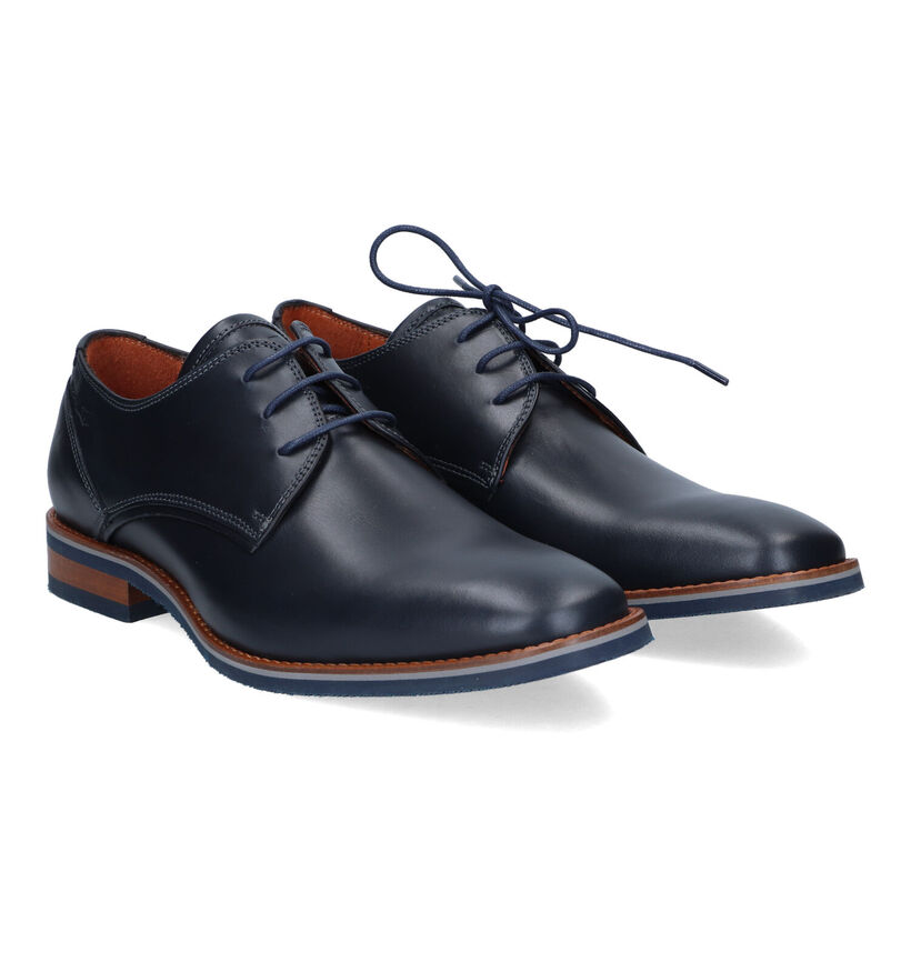 Van Lier Chaussures classiques en Bleu foncé pour hommes (316598) - pour semelles orthopédiques