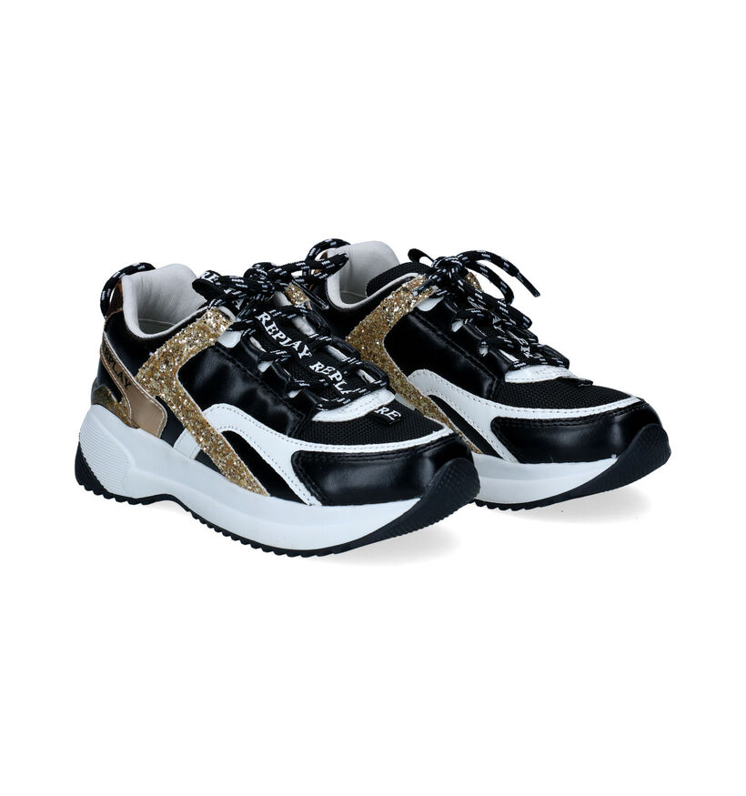 Replay Kumi Baskets en Noir en simili cuir (297586)