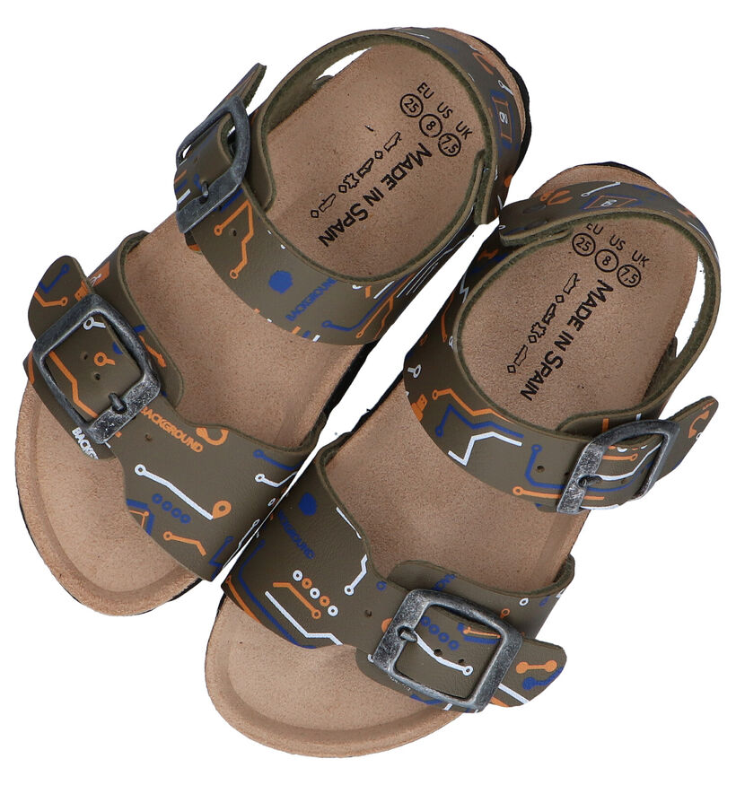 Made in Spain Kaki Sandalen in kunstleer (287604)