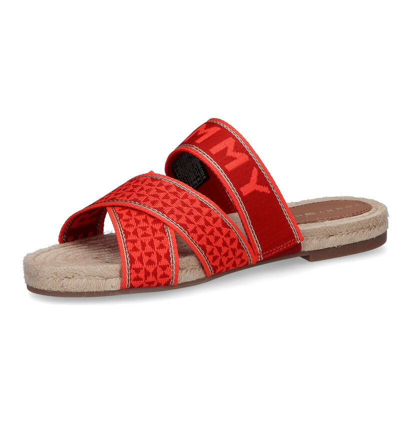 TH Tommy Webbing Oranje Slippers voor dames (304719)