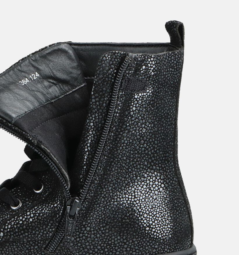 Milo & Mila Zwarte Veterboots voor meisjes (364124)