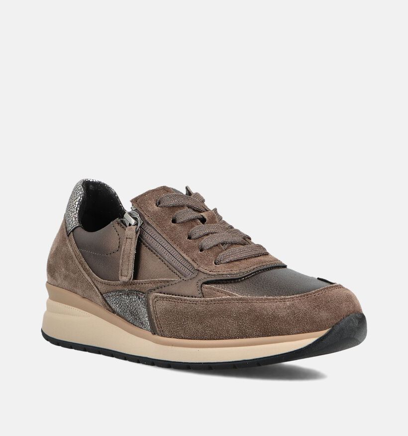 Gabor Bruine Lage Veterschoenen voor dames (360296) - geschikt voor steunzolen