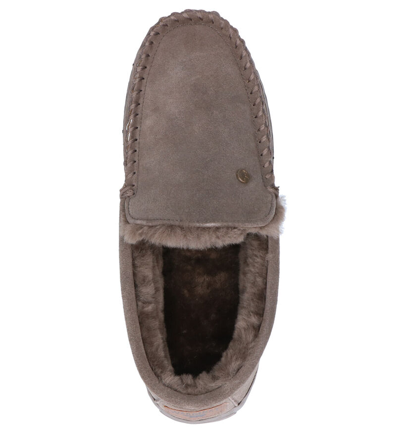 Warmbat Grizzly Pantoufles en Cognac pour hommes (314422)