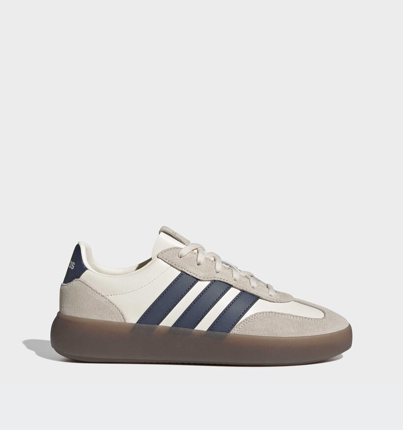 adidas Barreda Decode Lux Baskets en Ecru/Bleu fonc&eacute; pour hommes (372611) - pour semelles orthop&eacute;diques
