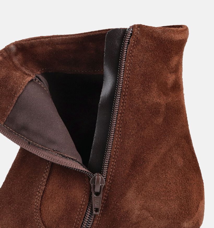 Laurent David Bottines à talons en Brun foncé pour femmes (365122)