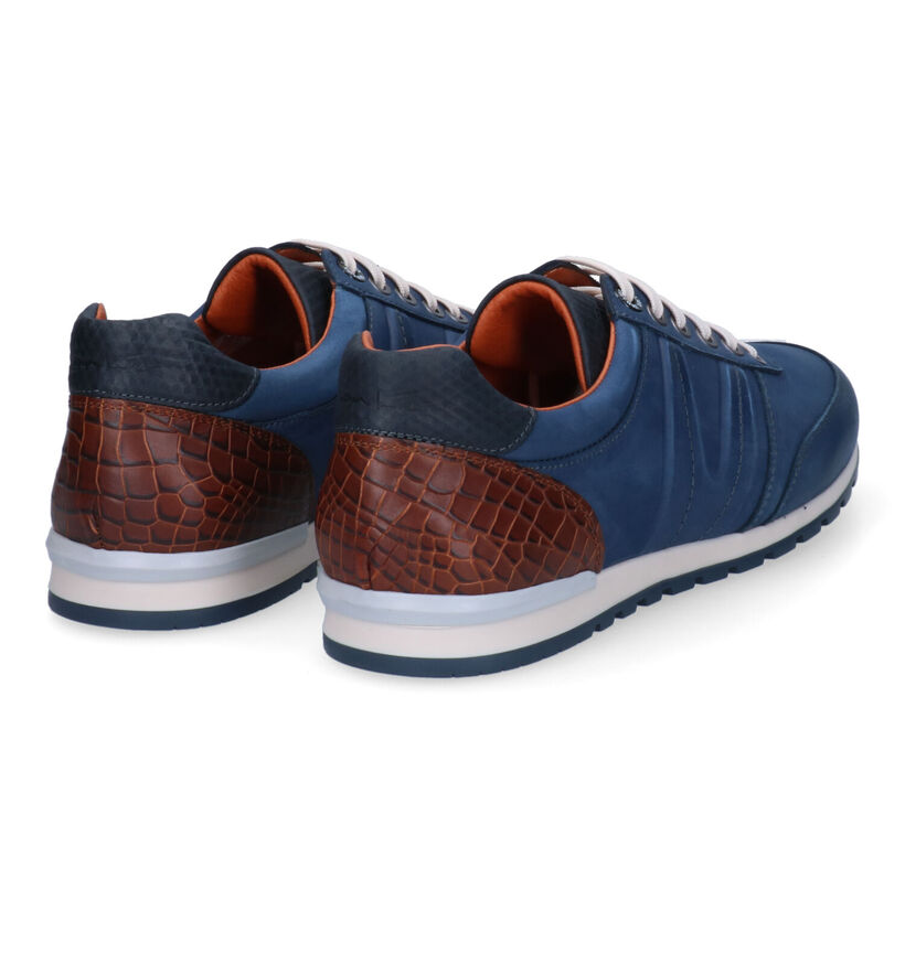 Van Lier Chaussures à lacets en Bleu foncé pour hommes (307839) - pour semelles orthopédiques