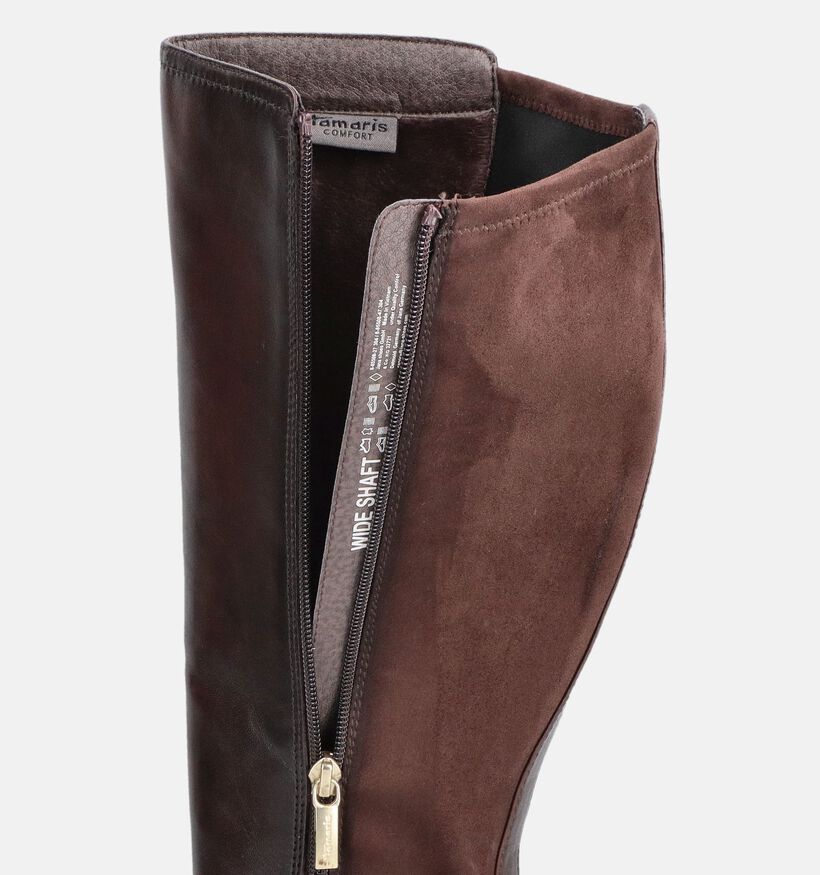 Tamaris Comfort Donkerbruine Lange Laarzen voor dames (378822) - geschikt voor steunzolen