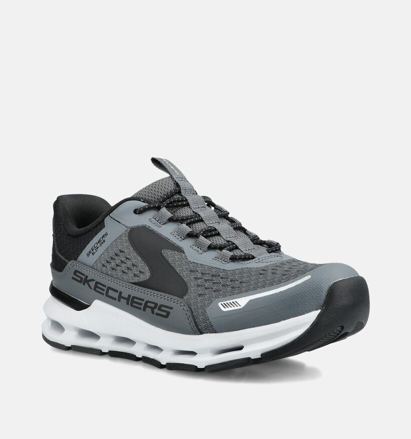 Skechers Glide Step Plus Baskets basses en Gris fonc&eacute; pour filles, gar&ccedil;ons (376844)