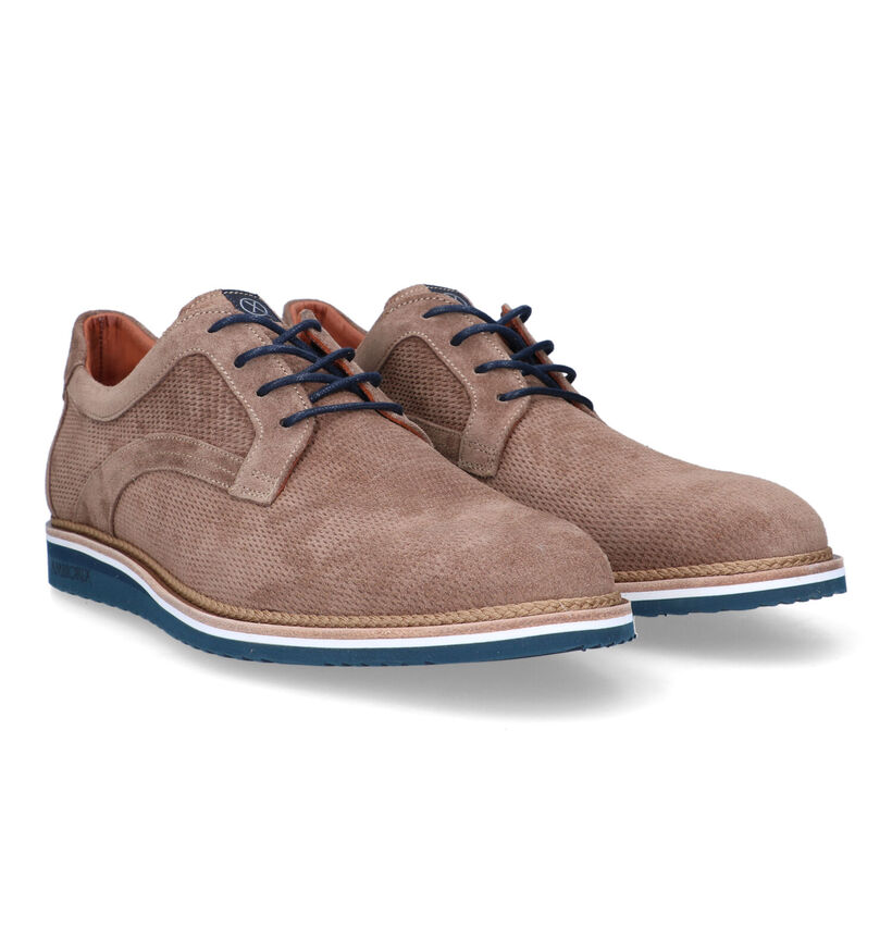 Ambiorix Iturba Taupe Veterschoenen voor heren (324838) - geschikt voor steunzolen