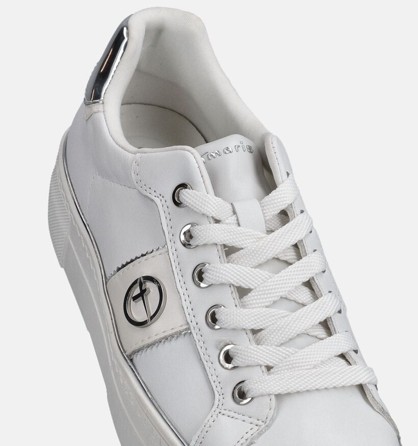 Tamaris Baskets en Blanc/Argent pour femmes (367596) - pour semelles orthop&eacute;diques