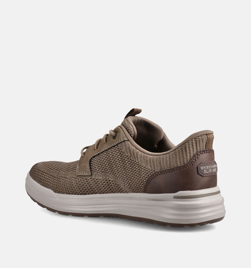 Skechers Sterling Ramone Knitted Slip-ons en Taupe pour hommes (367472) - pour semelles orthop&eacute;diques