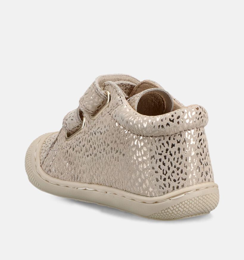 Naturino Cocoon VL Suede Goudkleurige Babyschoenen voor meisjes (371594) - geschikt voor steunzolen