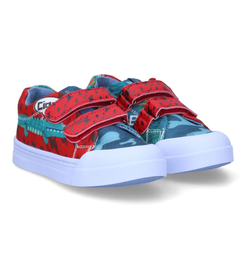 Go Banana's Alligator Rode Sneakers in stof (303323)
