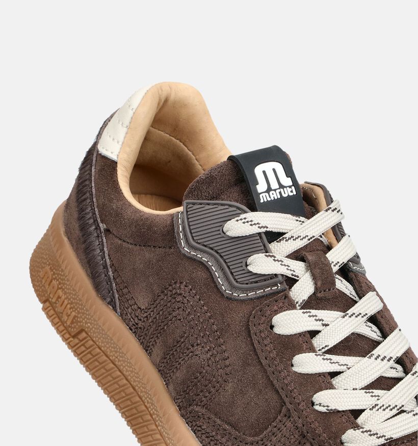 Maruti Yale Donkerbruine Sneakers voor dames (377137) - geschikt voor steunzolen