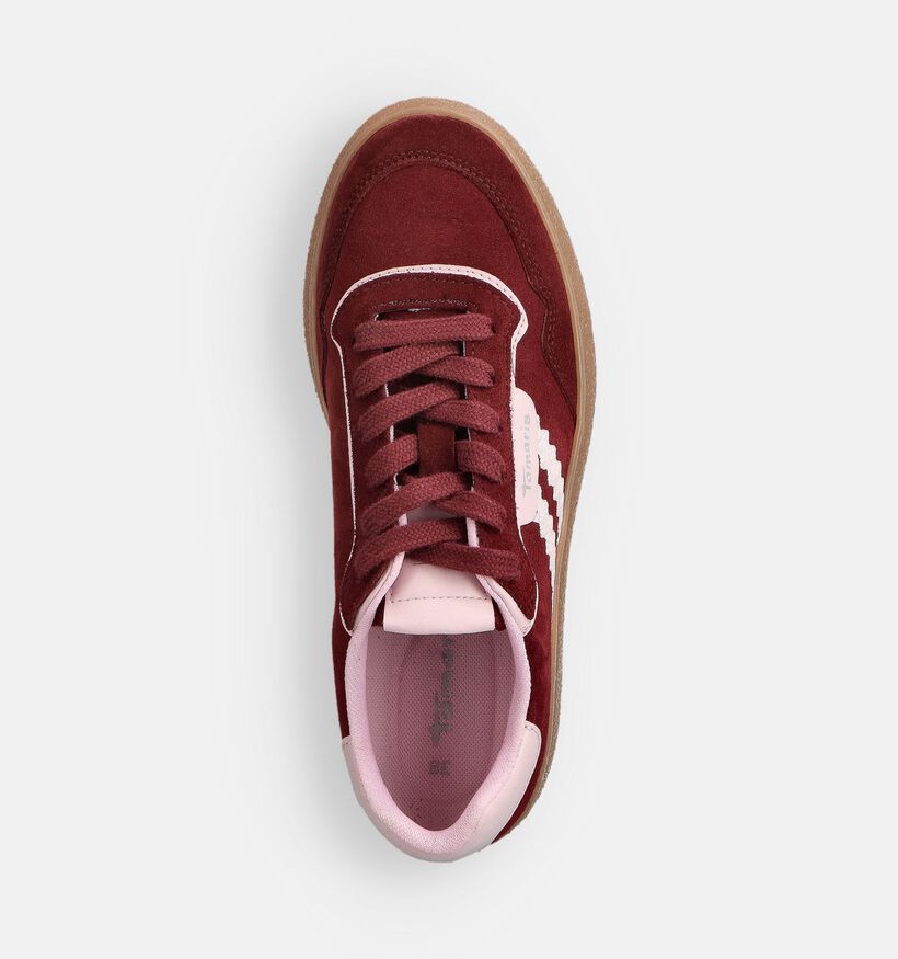 Tamaris Baskets en Bordeaux/Rose pour femmes (365038) - pour semelles orthopédiques
