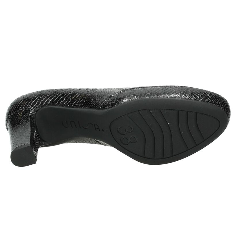 Zwarte Unisa Pumps met Slangenprint,  Zwarte Unisa Pumps met Slangenprint, , pdp