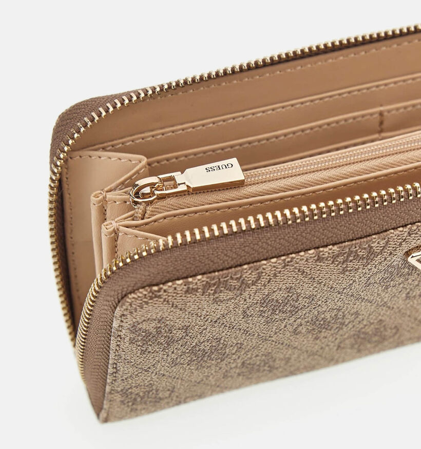 Guess Latte Logo Bruine Ritsportemonnee voor dames (372412)