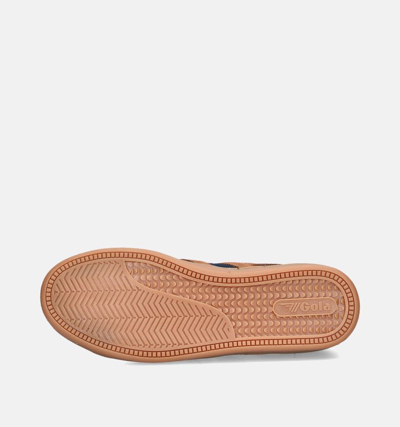 Gola Equipe II Suede CMB387 Baskets en Bleu pour hommes (345146) - pour semelles orthop&eacute;diques