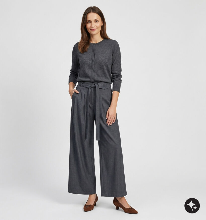 Ador&eacute; Myriam Pantalon classique en Gris pour femmes (384096)