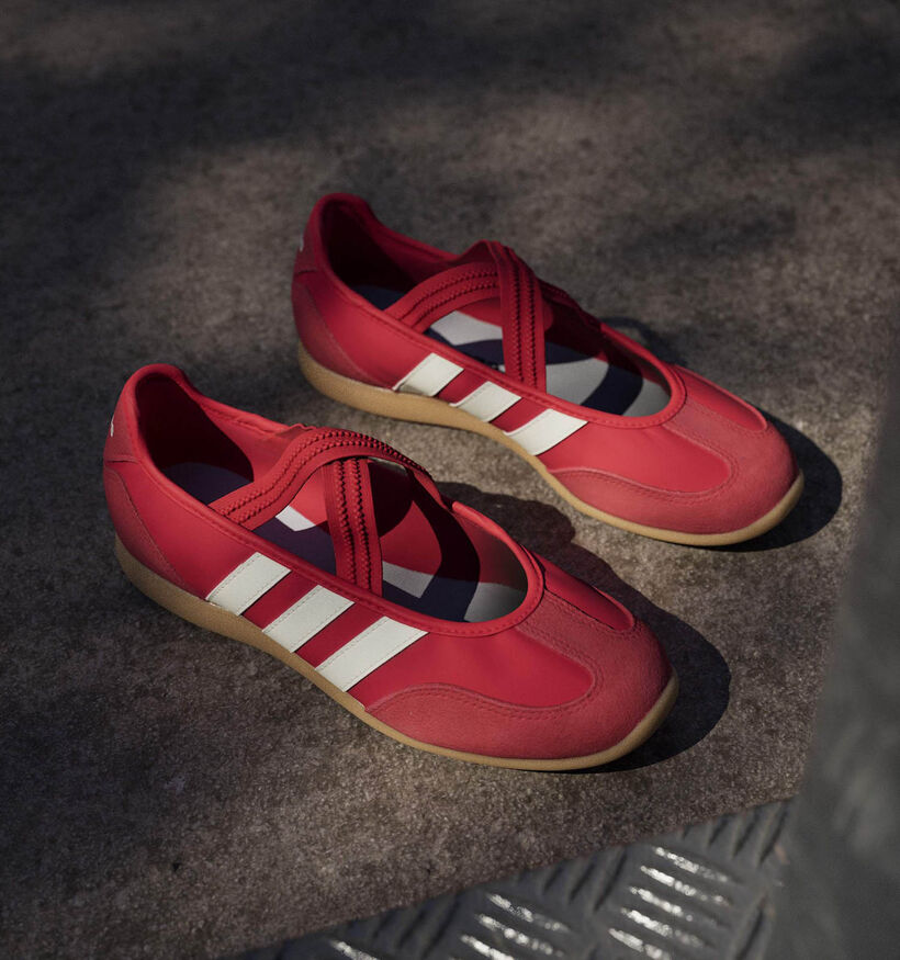 adidas Barreda Mary Jane Ballerines en Rouge pour femmes (372543) - pour semelles orthop&eacute;diques
