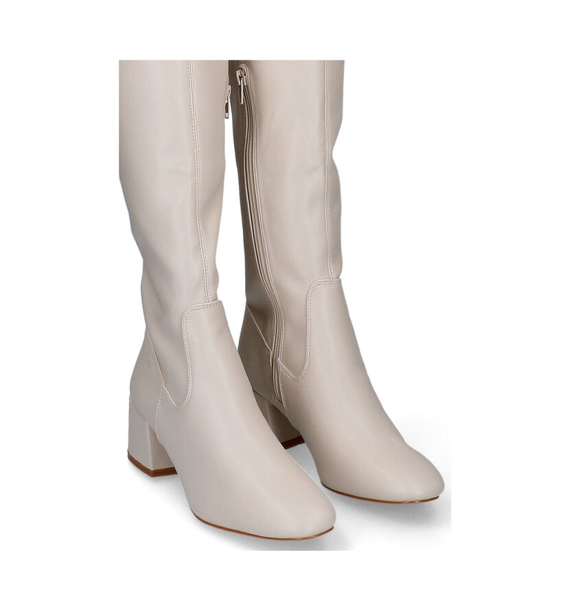 Vanessa Wu Beige Overknee Laarzen voor dames (303360)