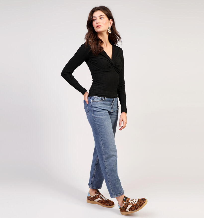 JDY Tippa T-shirt manches longues en Noir pour femmes (351385)