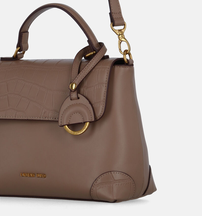 Laurent David Croco Taupe Handtas voor dames (333646)