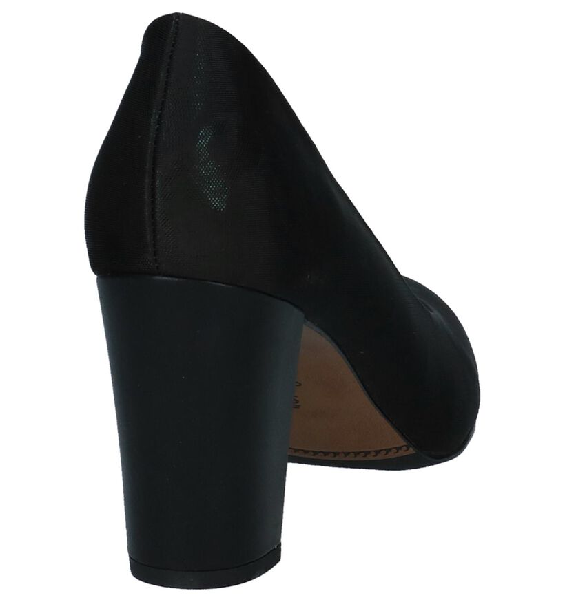 Zwarte Klassieke Pumps s. Oliver met Camouflageprint in stof (222175)