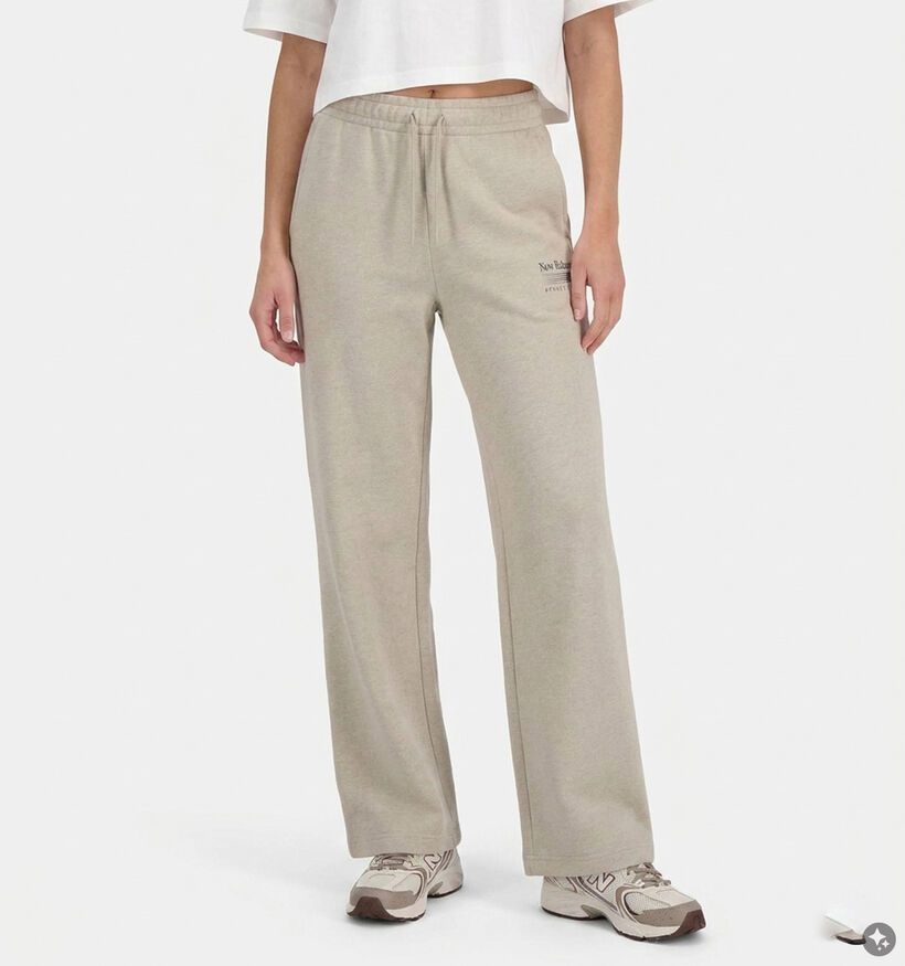 New Balance Trackside Fleece Pantalon de jogging en Beige pour femmes (385900)