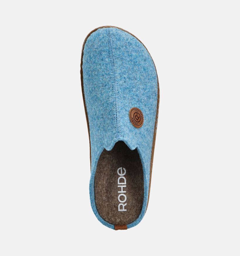 Rohde Foggia Blauwe Vilten Pantoffels voor dames (364829) - geschikt voor steunzolen