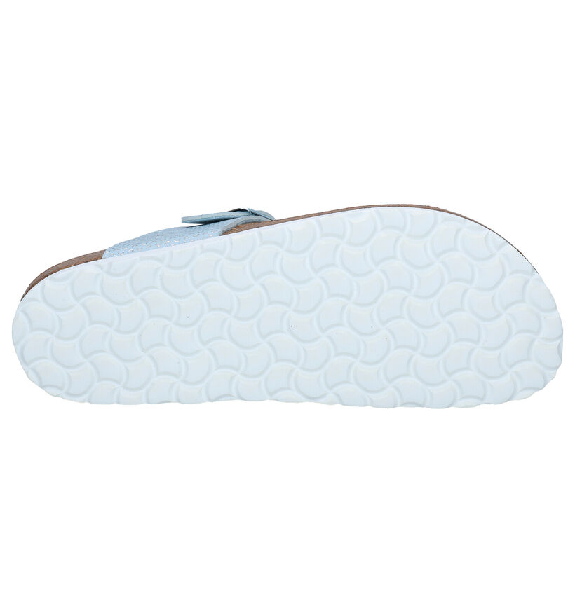 Bio Dream Nu-pieds plates en Bleu clair en simili cuir (266161)