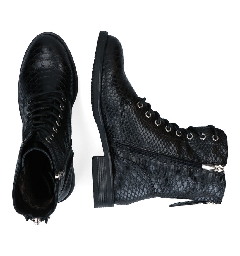 Signatur Bottines à lacets en Noir en simili cuir (294906)