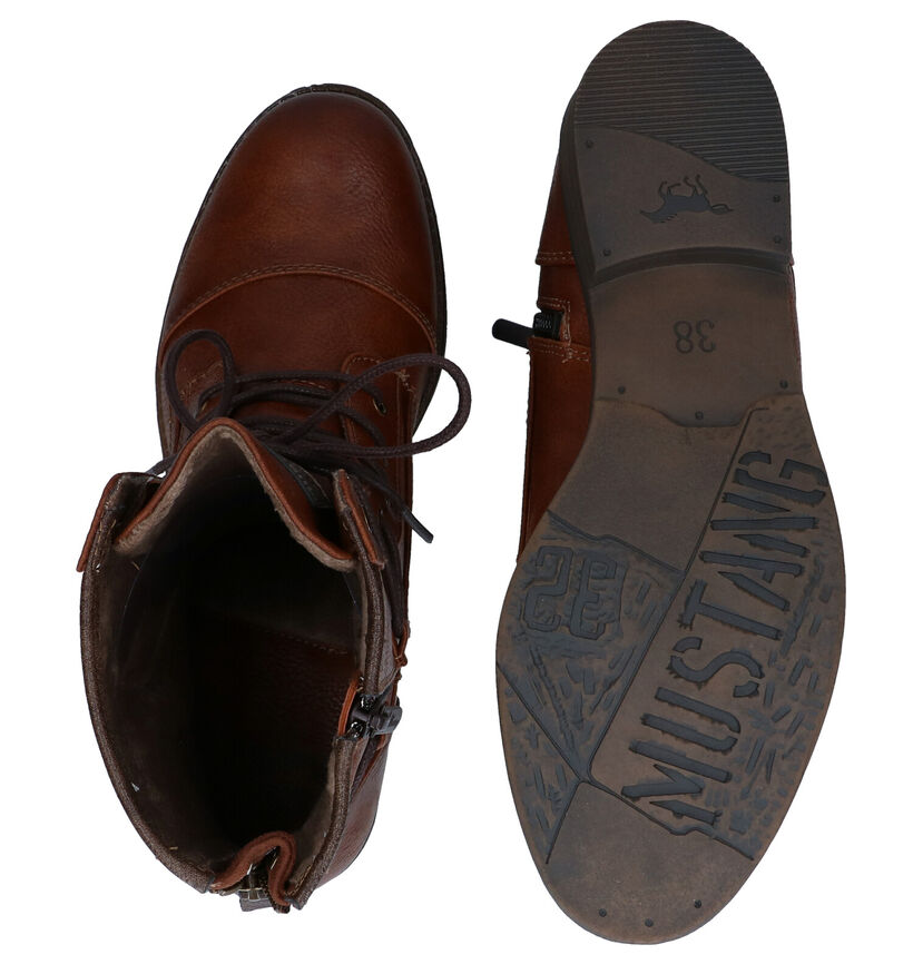Mustang Cognac Boots in kunstleer (294328)
