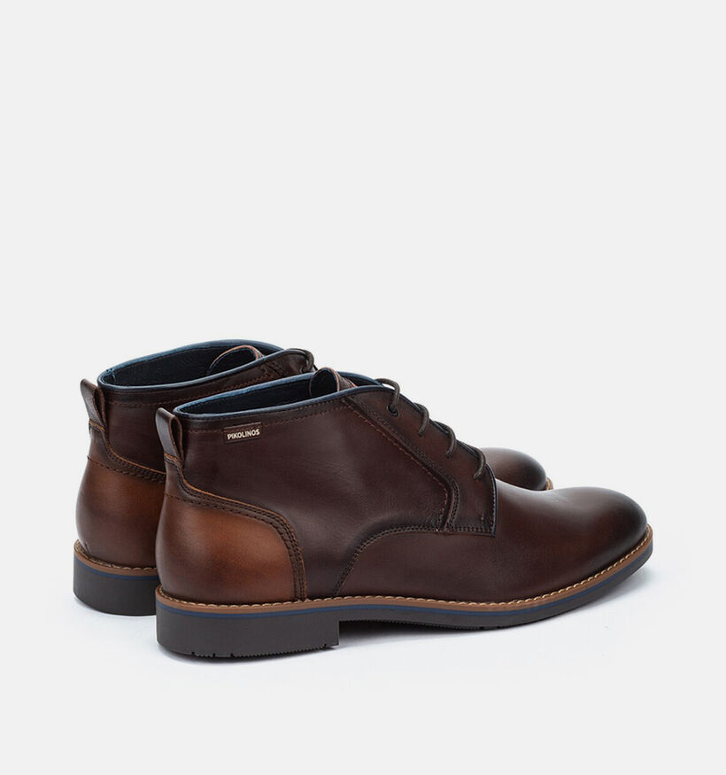 Pikolinos Leon Donkerbruine Geklede Veterschoenen voor heren (379264) - geschikt voor steunzolen