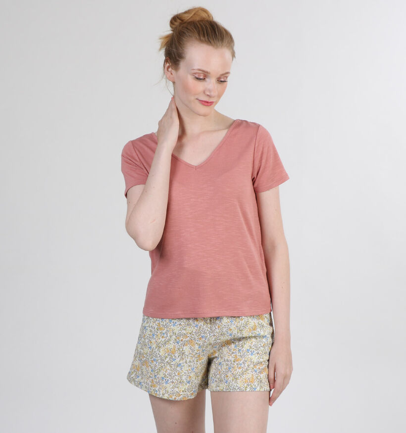 Vila Noel T-Shirt en Rose (301138)