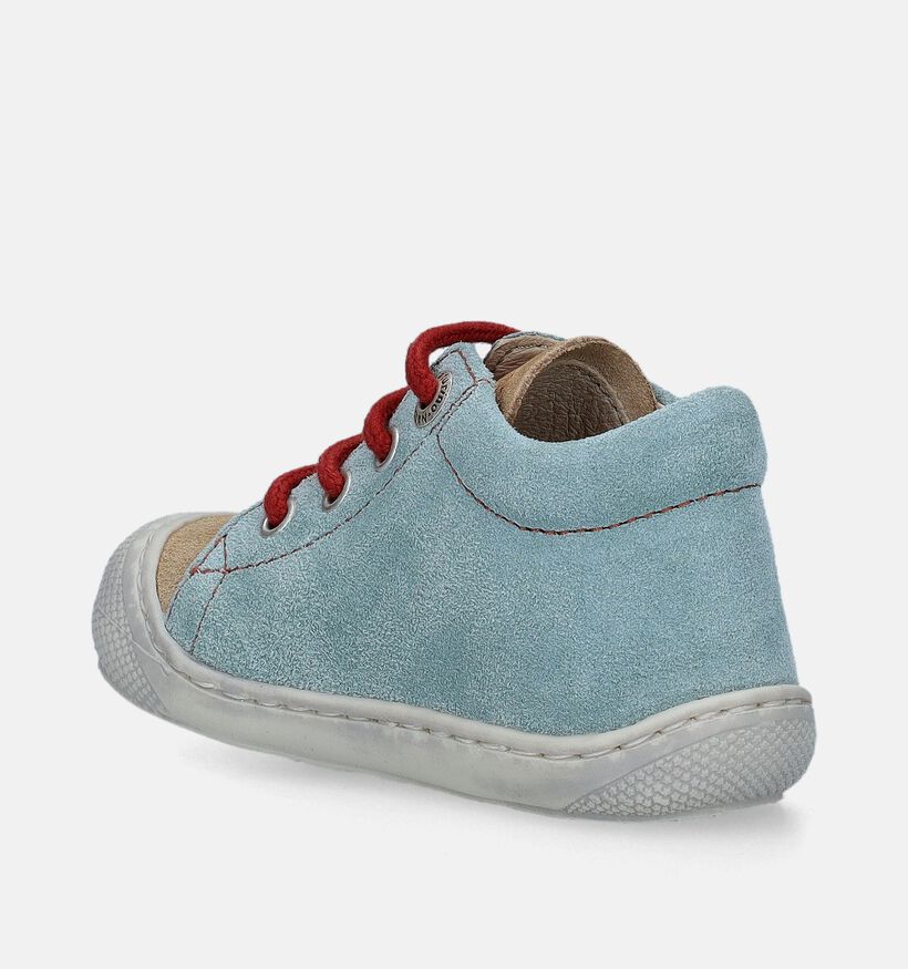 Naturino Cocoon Suede Blauwe Babyschoenen voor meisjes, jongens (339047)