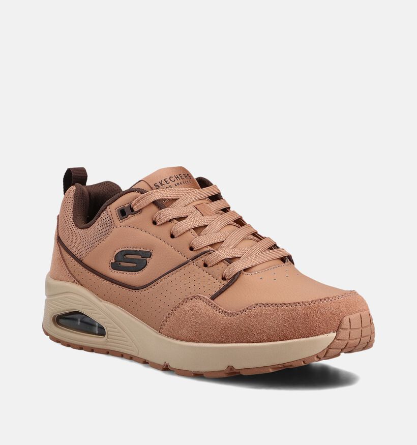 Skechers Uno Retro One Baskets basses en Marron pour hommes (360870)