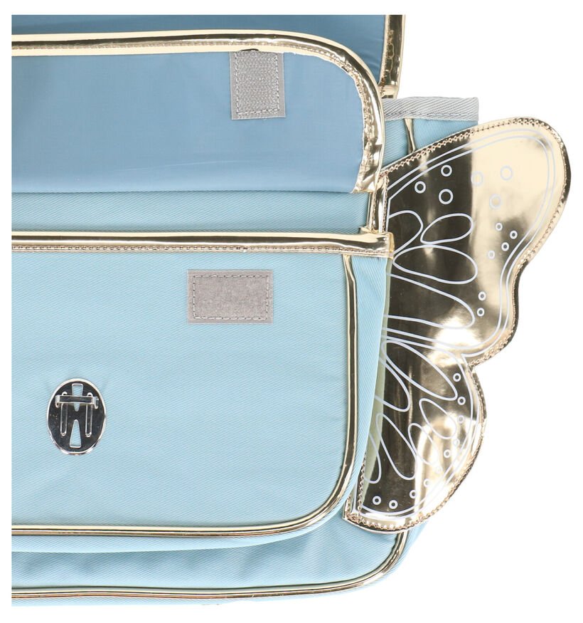 Caramel & cie Blauwe Kinderboekentas in stof (294208)