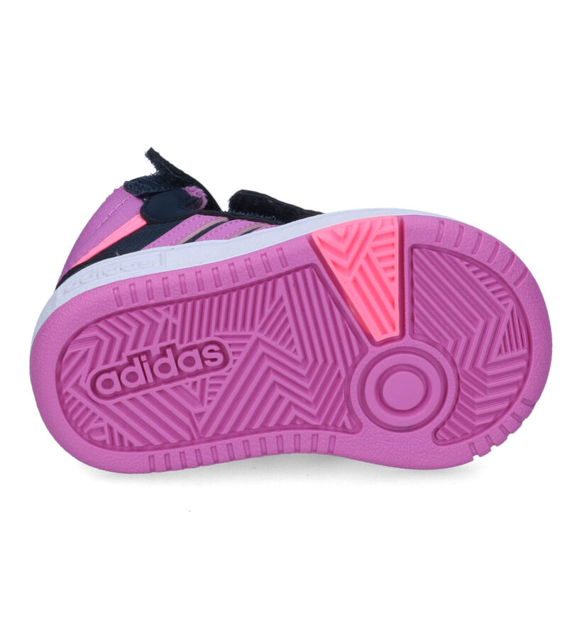 adidas Hoops Mid Baskets en Bleu pour filles (315004) - pour semelles orthopédiques