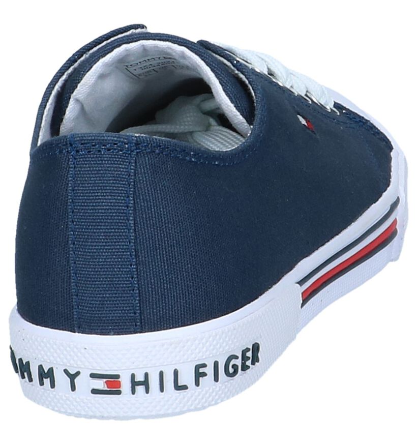 Donkerblauwe Sneakers Tommy Hilfiger in stof (239559)