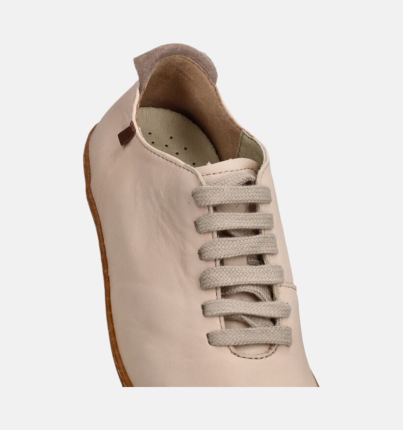 El Naturalista El Viajero Chaussures &agrave; lacets en Beige pour femmes (372210) - pour semelles orthop&eacute;diques