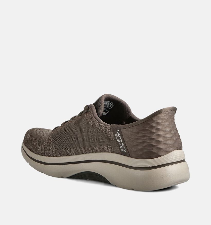 Skechers Go Walk Arch Fit Baskets en Taupe pour hommes (366487) - pour semelles orthopédiques