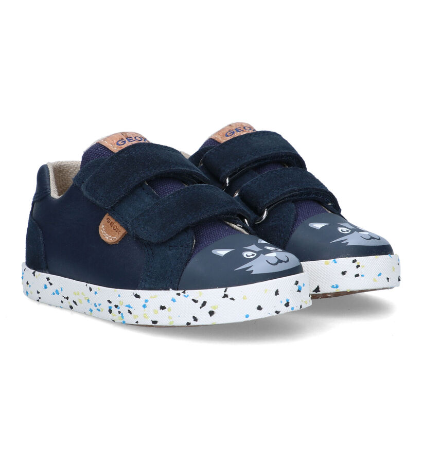 Geox Kilwi Chaussures à velcro en Bleu pour garçons (321552) - pour semelles orthopédiques