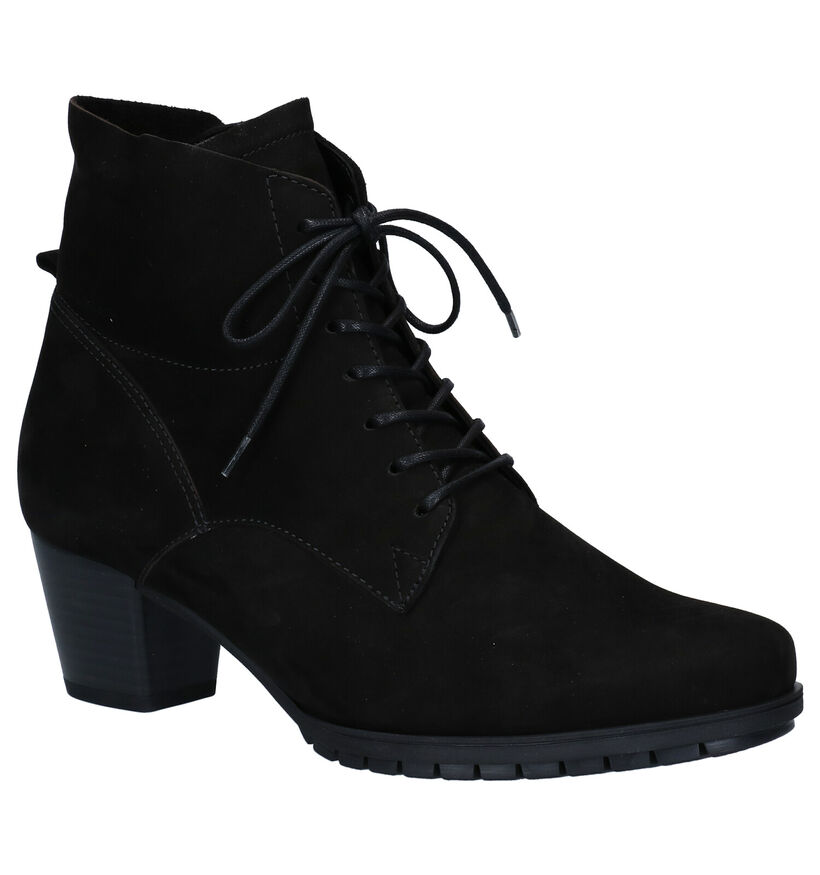 Gabor Bottillons en Noir en nubuck (283959)