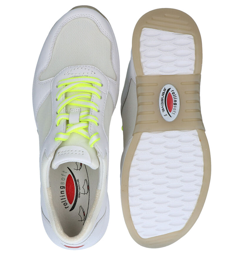 Gabor Rollingsoft Witte Sneakers in leer (288055)